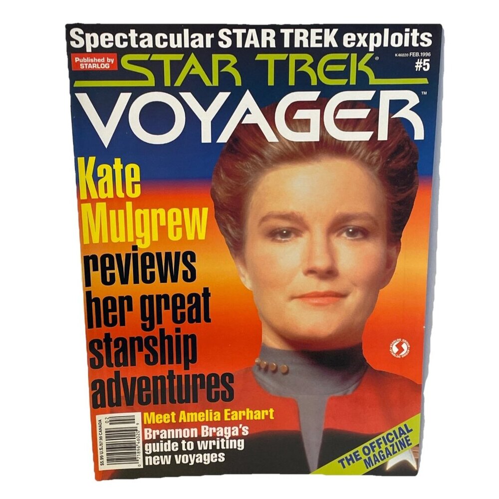 Star Trek Voyager #5 Magazine Feb 1996 Kate Mulgrew Starlog Official TV Sci-Fi